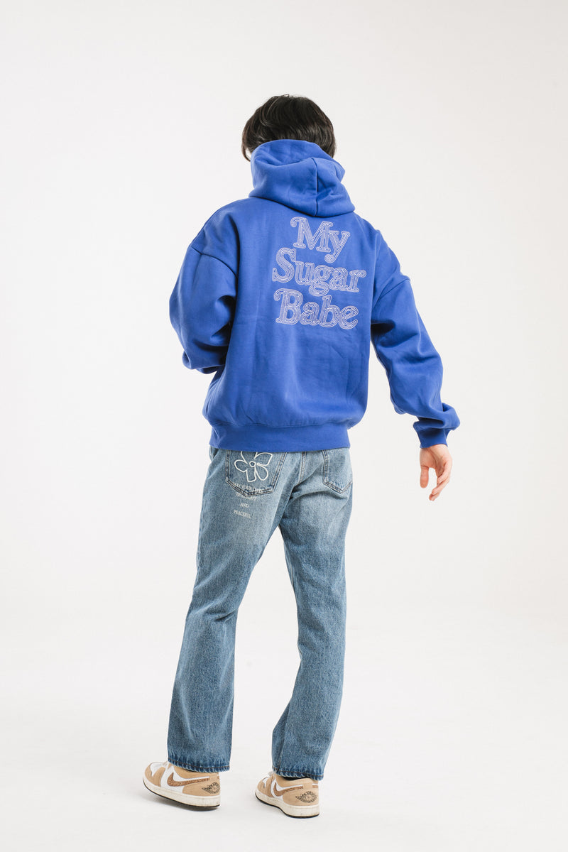 stitch back logo hoodie