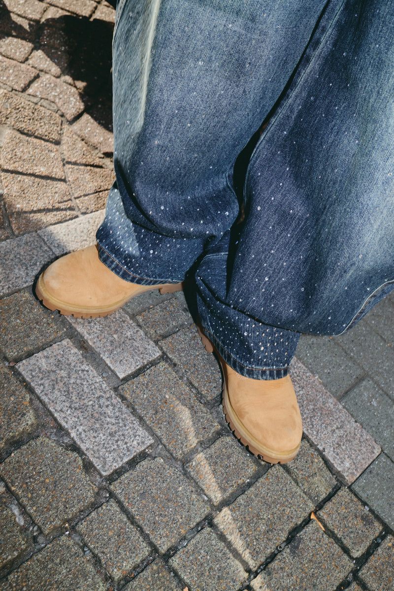 Rhinestone Gila Gila Denim Pants