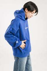 stitch back logo hoodie