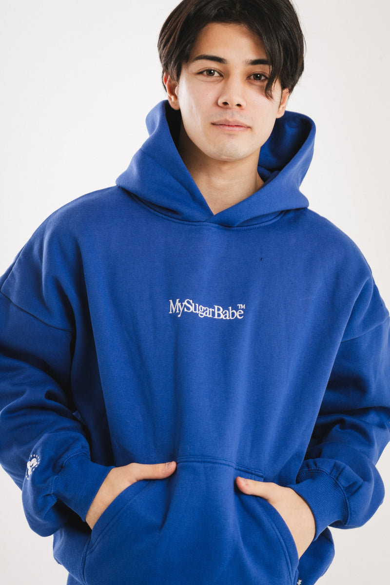 stitch back logo hoodie