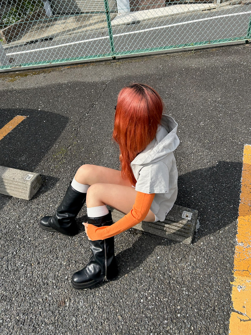 short sleeve zip hoodie