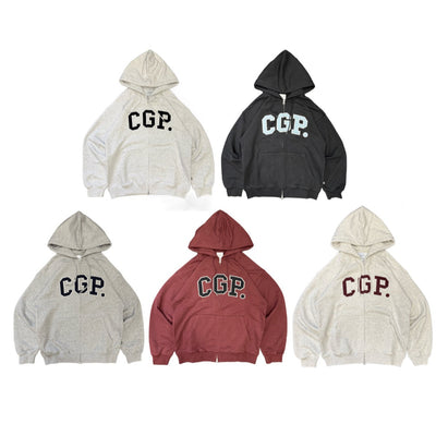 CGP arch logo hooded zip-up CBESUTC001