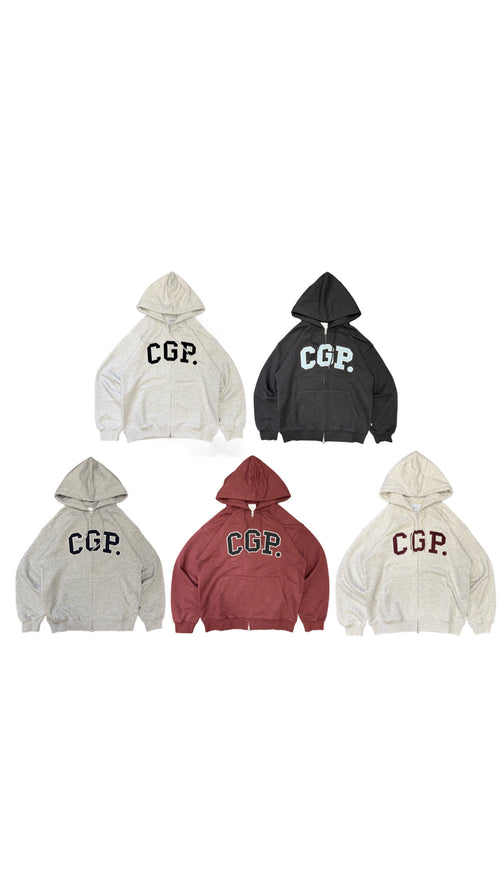 CGP arch logo hooded zip-up CBESUTC001