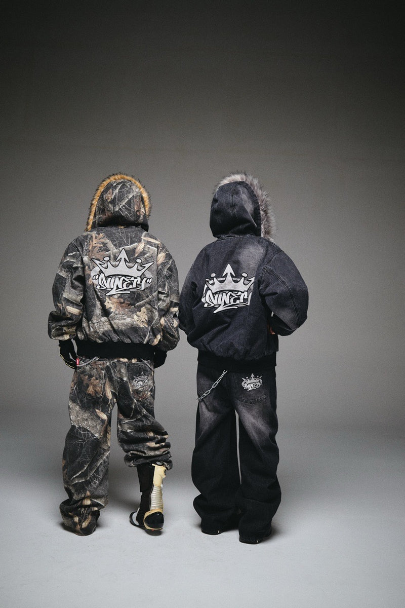 9090 King Logo Slub Denim Baggy リアルツリー 9090 リアルツリー ワイドパンツ King Logo Slub Denim - メルカリ