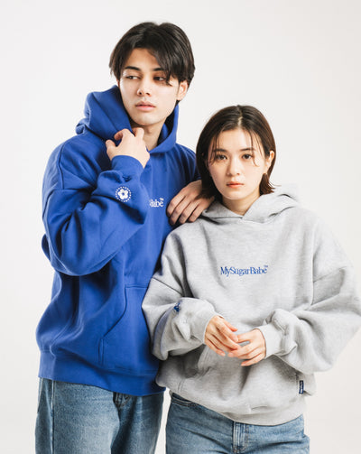 stitch back logo hoodie