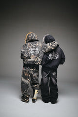 King Logo Slub Denim Far Zip Hoodie 