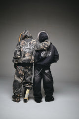 King Logo Slub Denim Buggy Pants 