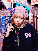 90 Logo Original Cropped Hoodie 【9090 girl】