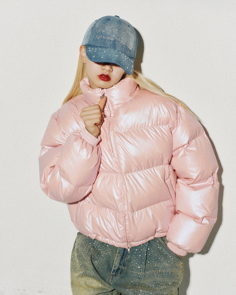 Glitter Short Puffer Jacket【9090 girl】