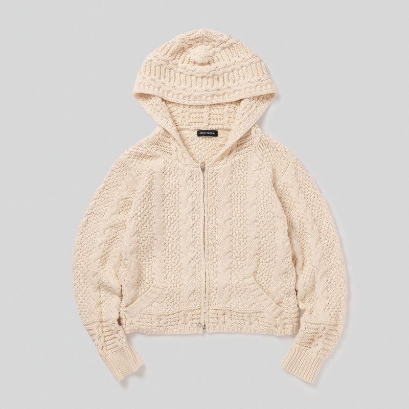 【HIROKI TSUZUKI】cotton knit ZIP HOODIE