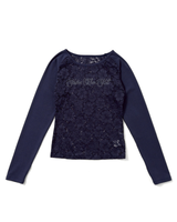 透視蕾絲長袖T恤 