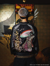 【9090×ラヴ上等】Ukiyo-e Embroidered Souvenir Jacket
