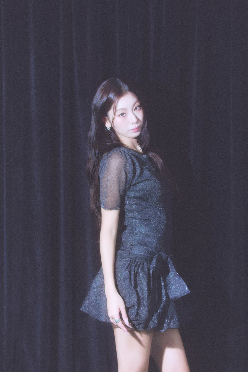 Sparkle knit bubble dress