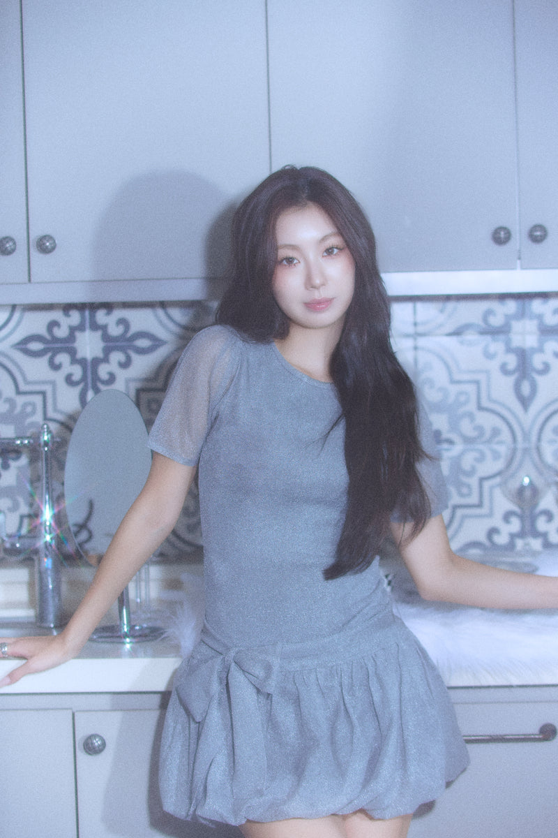 Sparkle knit bubble dress