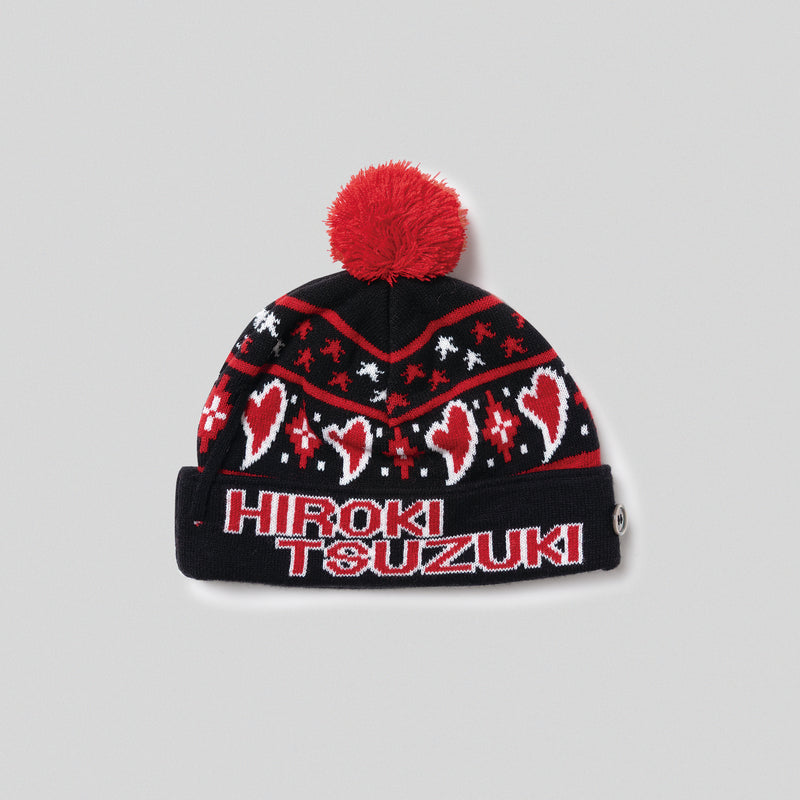 HEART JACQUARD BEANIE – YZ