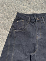 復古風格側縫氣球牛仔褲 