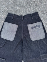 Two tone pocket jeans