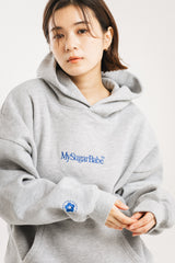 stitch back logo hoodie