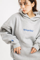 stitch back logo hoodie