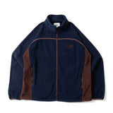 bicolor full zip fleece jacket