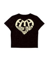 GLITTER HEART LOGO TEE