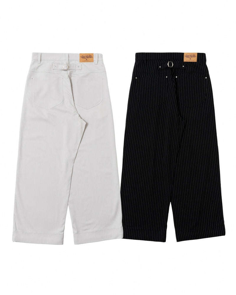 Flower studs stripe slacks – YZ