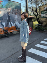 Check tailored ss jacket