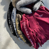 OE logo far zip hoodie