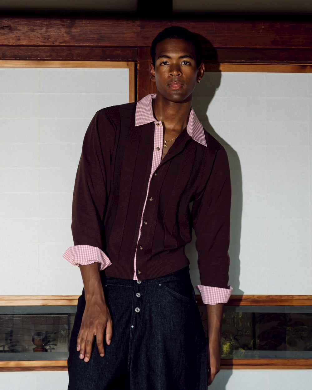 【loin nuit】shirt docking button cardigan loin nuit カーディガン shirt docking button cardigan / シャツ