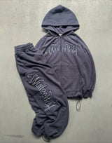 Patchwork Logo zip hoodie 