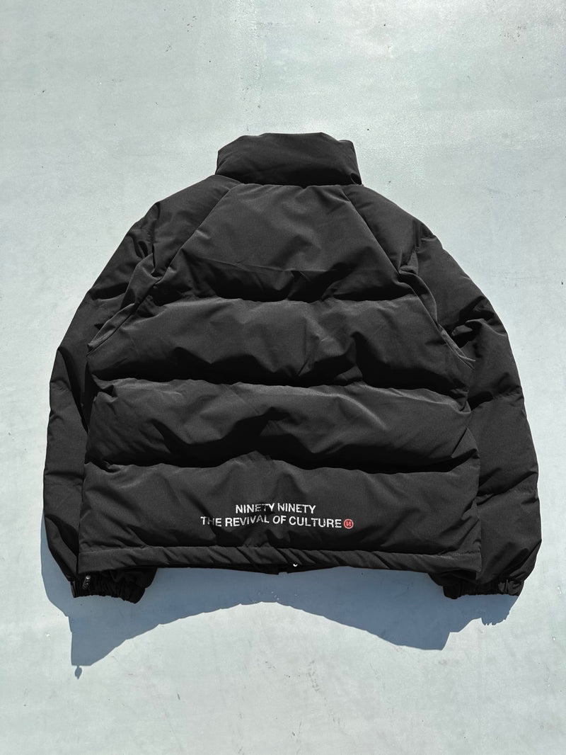 90 Logo Rich Puffer Jacket 9090 ダウン ブルー 90 Logo Rich Puffer Jacket – YZ