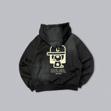 Boxy ruler zip hoodie