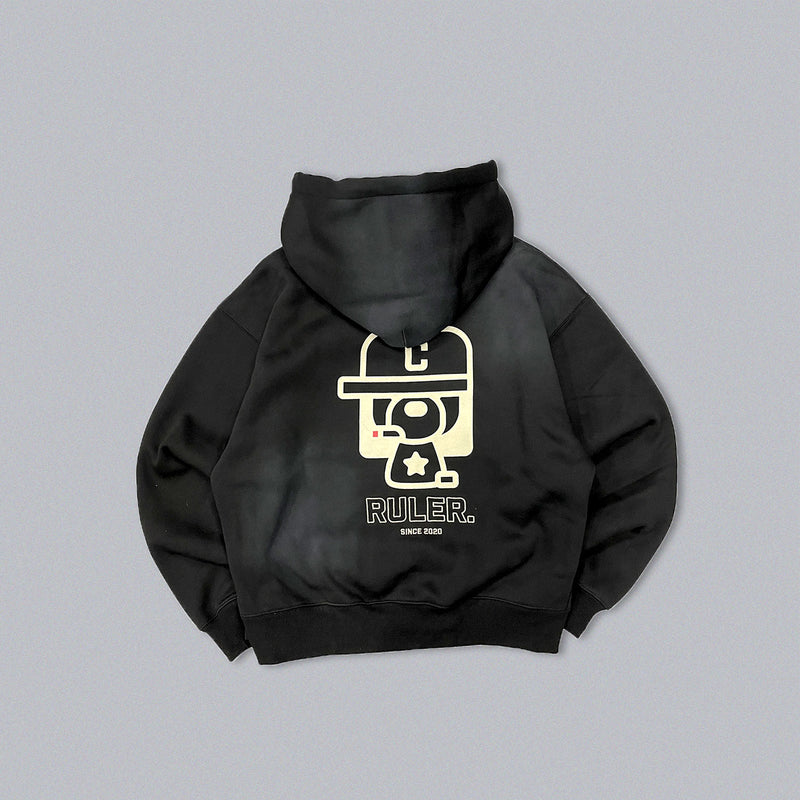 Boxy ruler zip hoodie