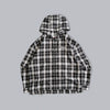 Check hooded shirt