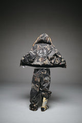 King Logo Slub Denim Far Zip Hoodie 