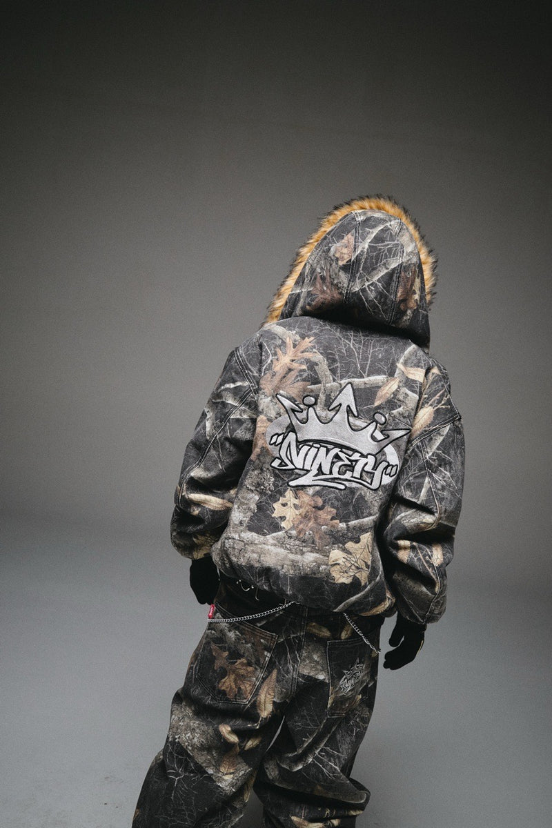 King Logo Slub Denim Far Zip 连帽衫– YZ