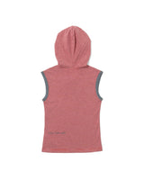 SLEEVELESS STRIPED HOODIE 