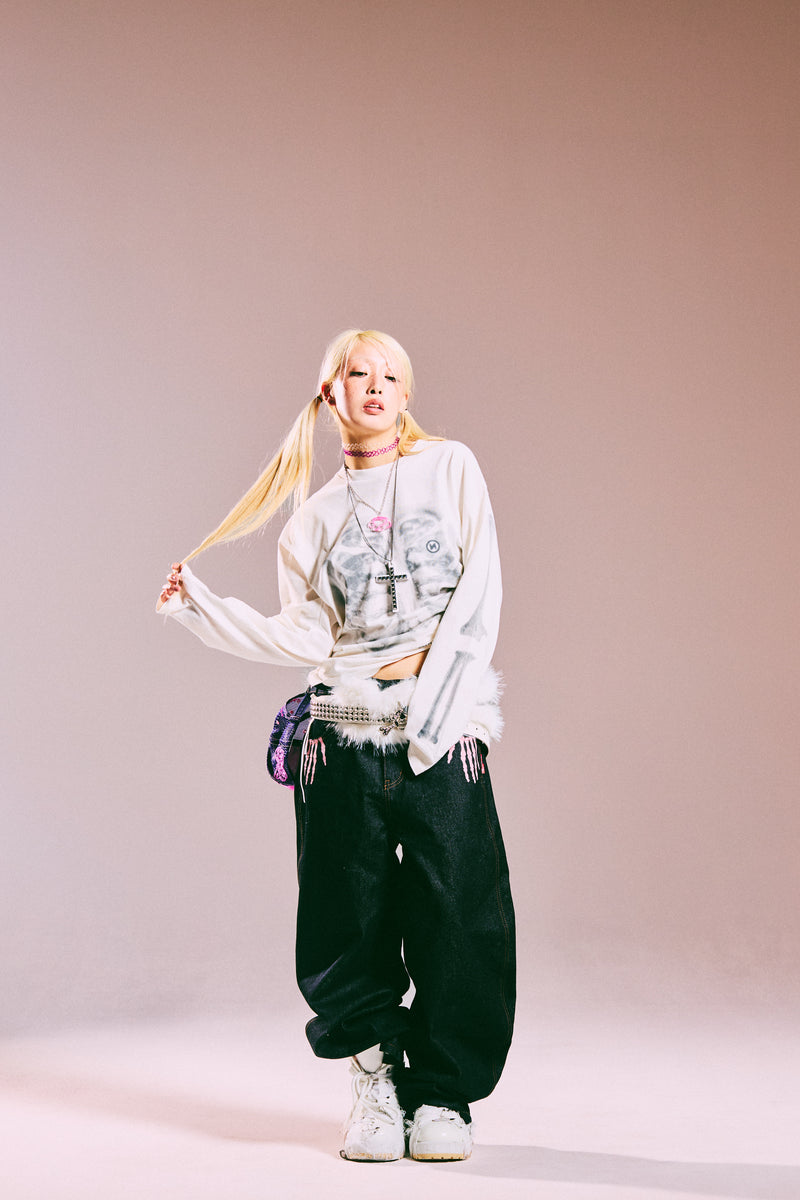 Bone Hand Denim pants – YZ