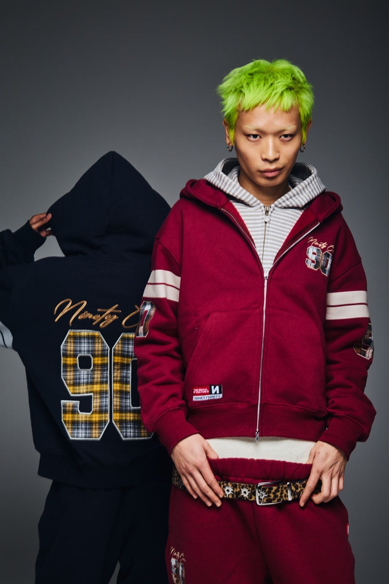 Numbering Check Zip Hoodie – YZ