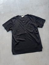 2-Layered Henley Rhinestone Tee