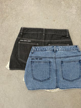 LACE FRILL DENIM SK