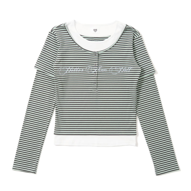 Layered border long tee