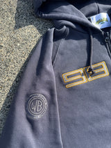 Two point draw code zip hoodie