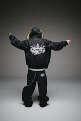 King Logo Slub Denim Buggy Pants 