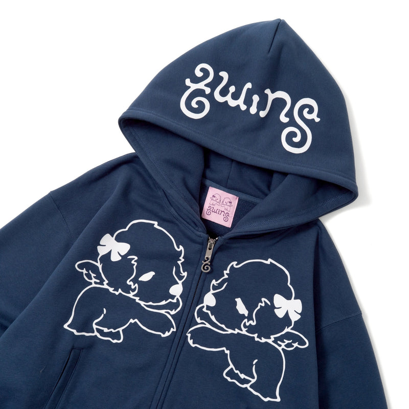 M 即完売品 新品 twins twin puppies Zip Hoodie 쌍둥이 강아지 집 후디 – YZ