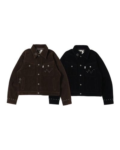 Classic studs suede jacket