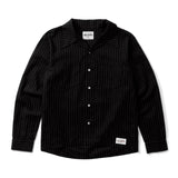 Stripe Open Collar Shirt