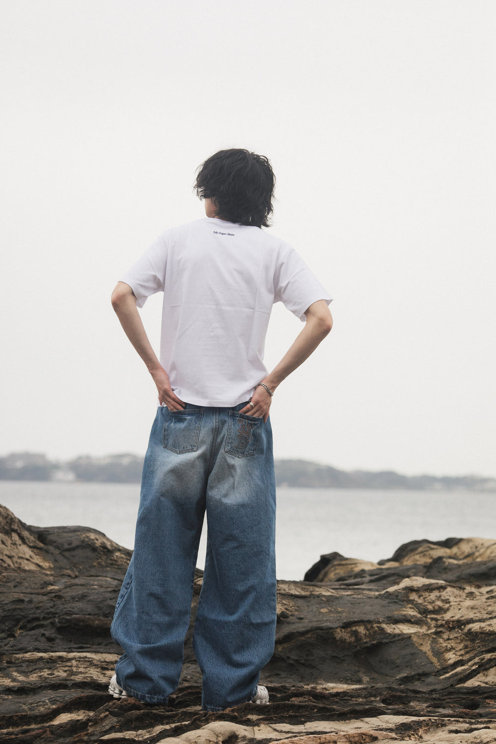 wide tuck denim pants – YZ