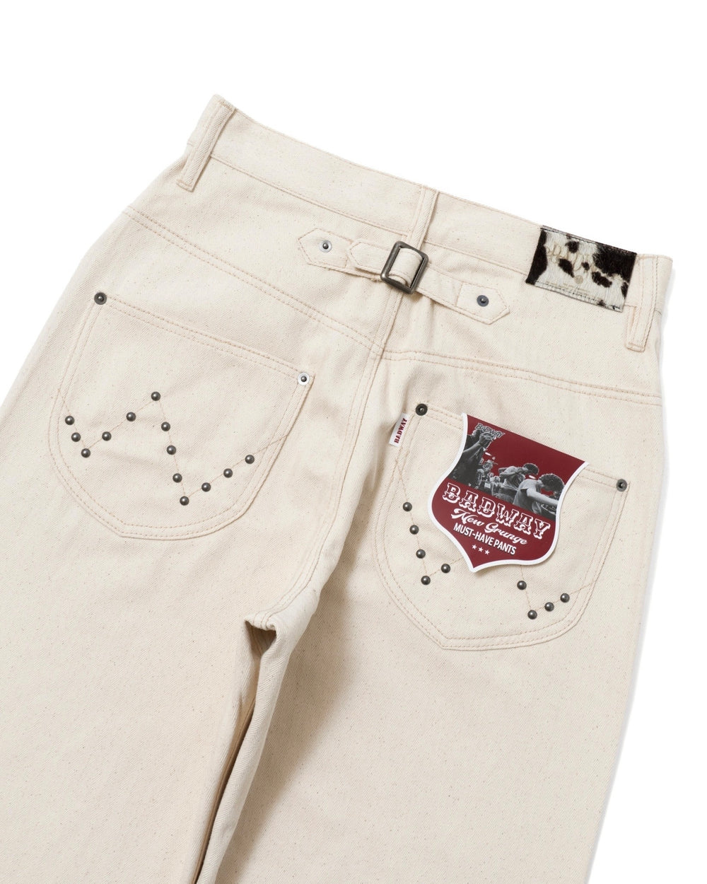Herringbone studs denim pants – YZ