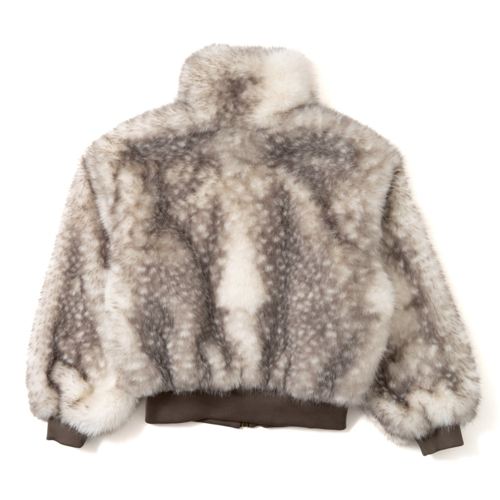 HTH バンビフルジップジャケット　グレー bambi fur zip jacket – YZ
